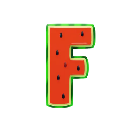 F Letter  3D Icon