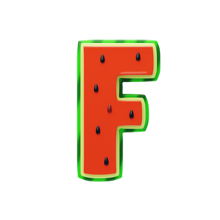 F Letter  3D Icon