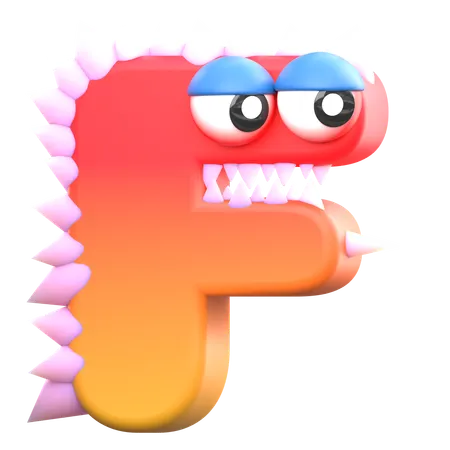 F Monster Alphabet  3D Icon