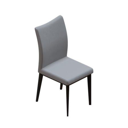 Fabric Seat Dining Chair  3D Icon