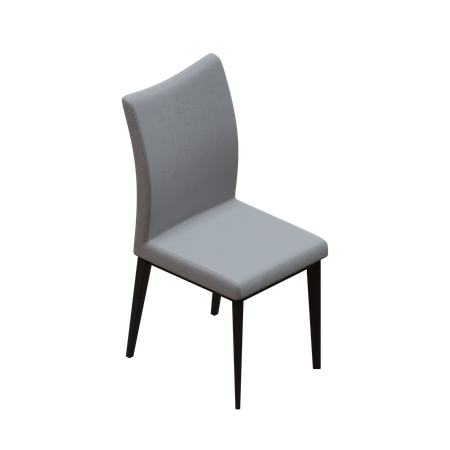 Fabric Seat Dining Chair  3D Icon