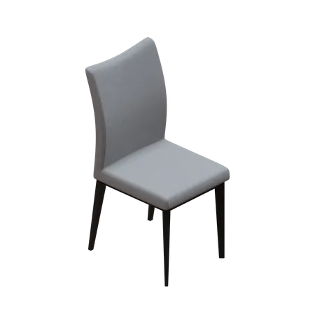 Fabric Seat Dining Chair 3 D Render Illustration 3D Icon