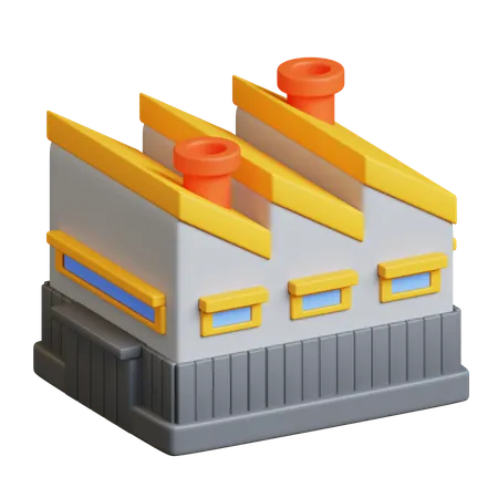Fábrica  3D Icon