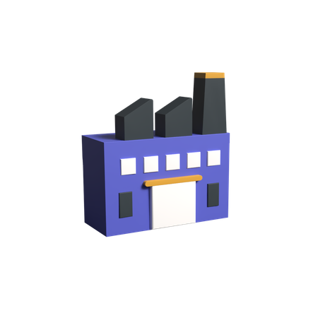 Fábrica  3D Icon