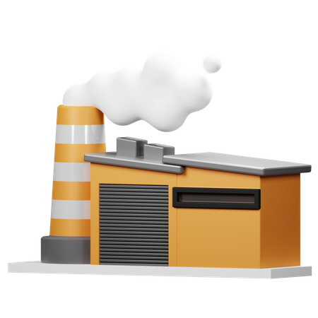 Fábrica  3D Icon