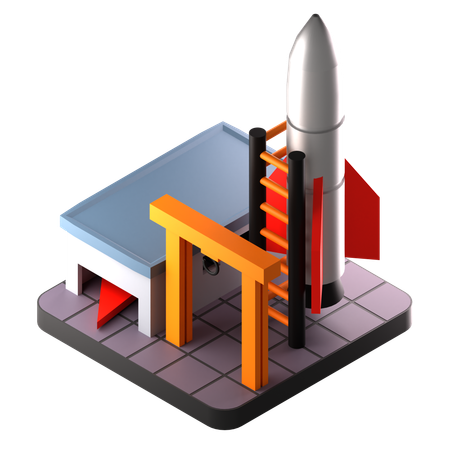 Fábrica aeroespacial  3D Icon