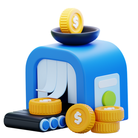 Fabrica de dinero  3D Icon