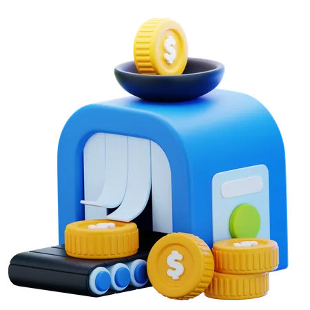 Fabrica de dinero  3D Icon