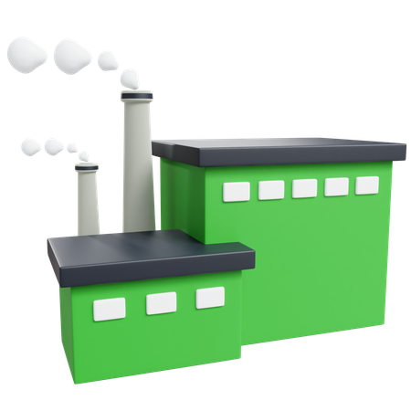 Fábrica de ecología  3D Icon