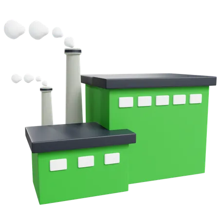 Fábrica de ecología  3D Icon