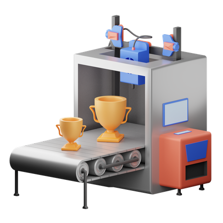 Fábrica de impressão 3d  3D Illustration
