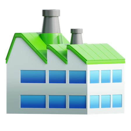 Fábrica verde  3D Icon