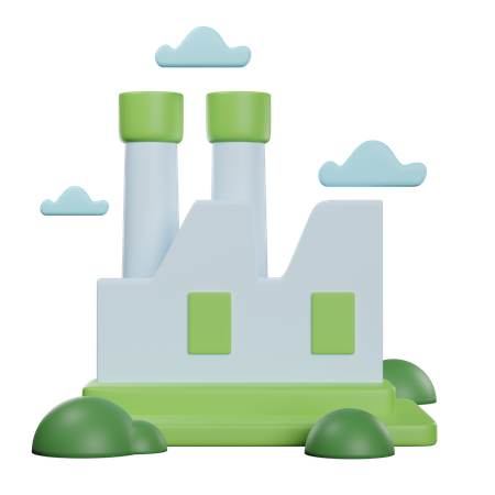 Fábrica verde  3D Icon