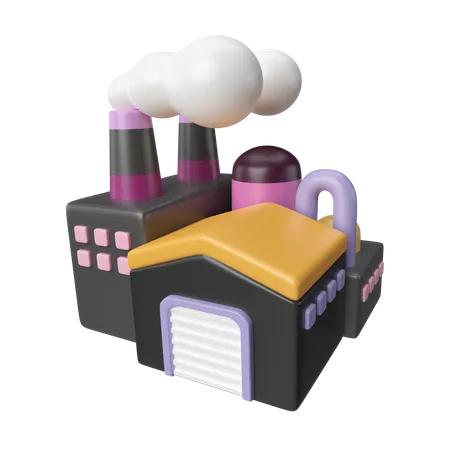 Fabrik  3D Icon