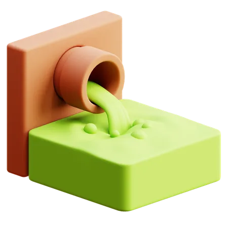 Fabrikabfälle  3D Icon