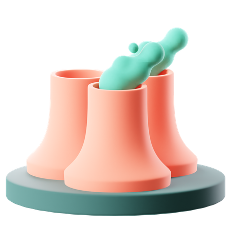 Verschmutzung durch Fabriken  3D Icon