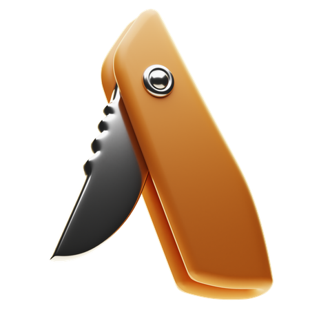 Faca dobrável  3D Icon
