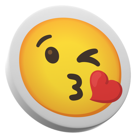 Face Blowing A Kiss  3D Icon