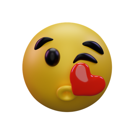Face Blowing A Kiss 3D Icon