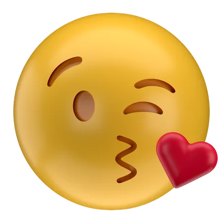 Face Blowing A Kiss Emoji  3D Icon