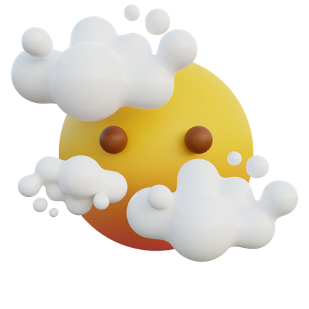 Face clouds 3D Illustration