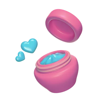 Pink Face Cream 3 D Render Icon 3D Icon