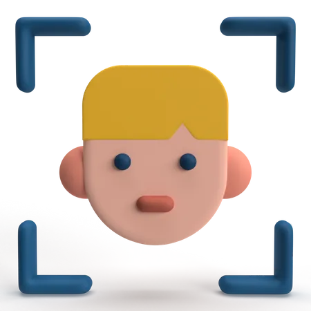 Face Detection  3D Icon