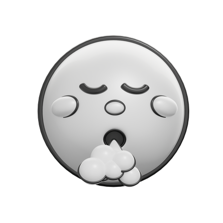 Face Exhaling  3D Icon