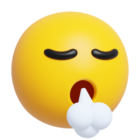 Face Exhaling Emoji  3D Icon