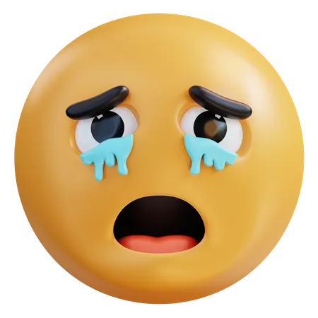 Face Holding Back Tears  3D Icon