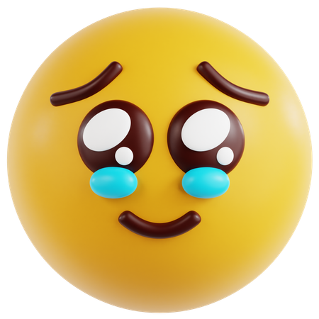 Face Holding Back Tears  3D Icon