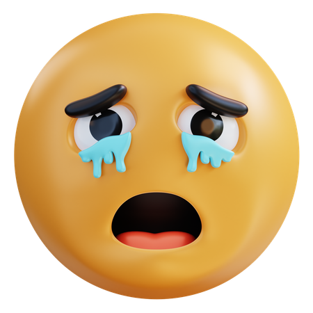 Face Holding Back Tears  3D Icon