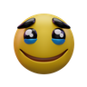 3d face holding back tears emoji emoji