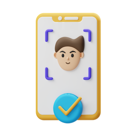 Face Id  3D Illustration