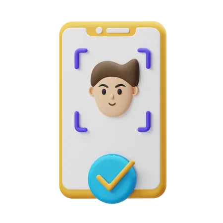 Face Id  3D Illustration