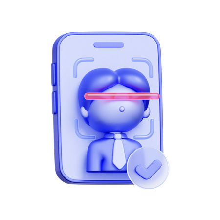 Face ID Payment Verification  3D Icon