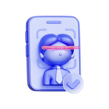 Face ID Payment Verification  3D Icon