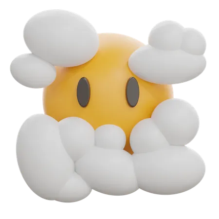 Face In Clouds  3D Icon