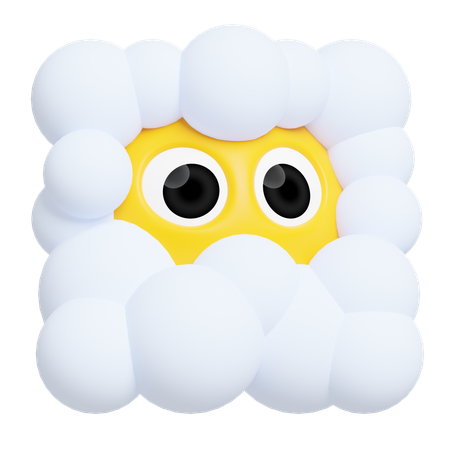 Face in Clouds Emoji  3D Icon