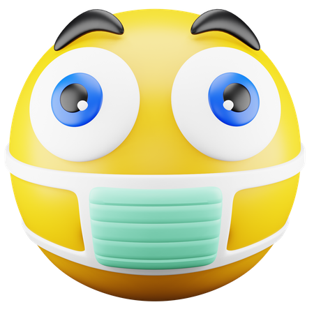 Face Mask Emoji  3D Icon