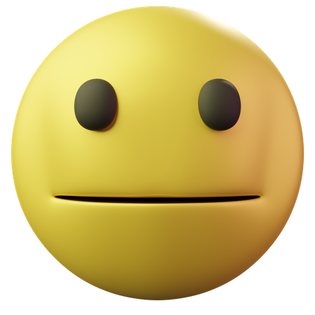 Rosto neutro  3D Emoji
