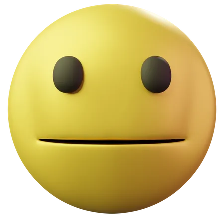 Rosto neutro  3D Emoji