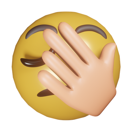 Face Palm Emoji  3D Icon