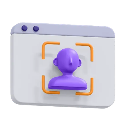An Icon Of Window Face Recognition 3D Icon