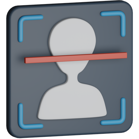 얼굴 인식  3D Icon