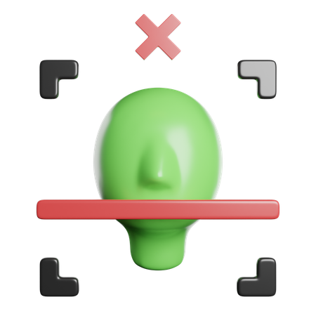 얼굴 인식  3D Icon