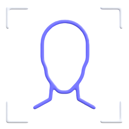 얼굴 인식  3D Icon
