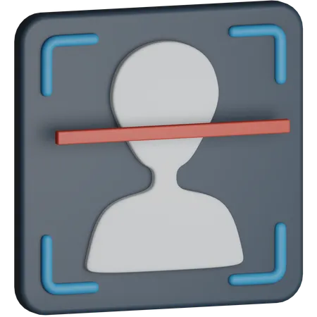 Face Recognition  3D Icon