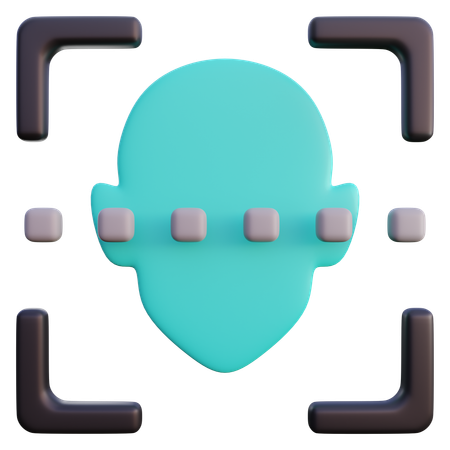 Face Recognition  3D Icon