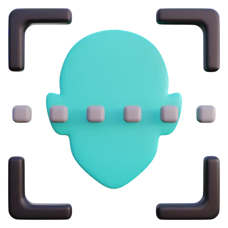 Face Recognition  3D Icon